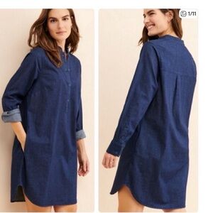 Universal Standard Denim Blue Long Sleeve Dress